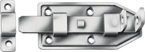 VORMANN Türschlossriegel L.100 mm B.50 mm Stahl blau verzinkt gekröpft mit Schließblech - 000106100Z Versand Am Gleichen Tag