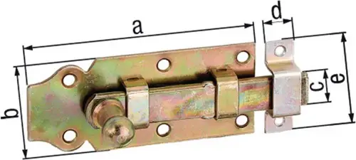 Schneller Versand GAH Alberts Türriegel L.120mm B.44mm STA galv. gelb verz. ger. - 115395