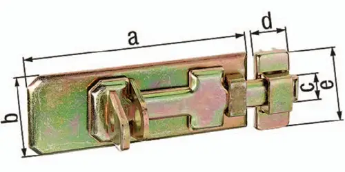 GAH Alberts Sicherheits-Schlossriegel L.100mm B.40mm STA galv. gelb verz. - 123062 Garantierte Lieferung