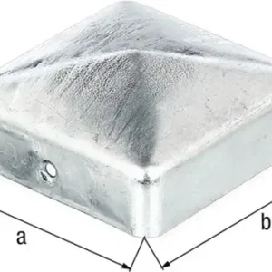 GAH Alberts Pfostenkappe 90 x 90 mm eckig flache Form TZN - 205843 Garantierte Lieferung