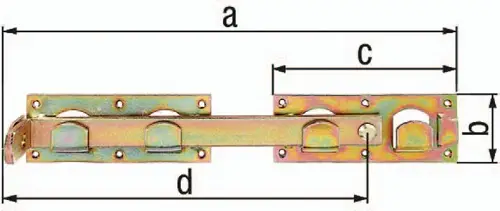 GAH Alberts Doppeltorüberwurf L/R verwendbar 423x70x180x333mm Loch-Ø5mm 12 - 210625 Bestseller