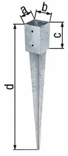 Sonderangebot GAH Alberts Einschlag-Bodenhülse a71xb71xc150xd750mm STA roh TZN - 211271