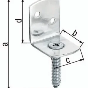 Zertifiziert GAH Alberts Flechtzaunhalter 83 x 32 x 30 x 38 mm VA matt L-Form - 213336