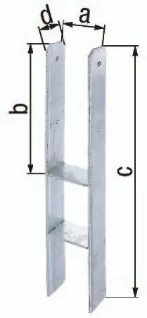 Direkt Vom Hersteller GAH Alberts H-Pfostenträger ETA-10/0210 141x300x600x60mm STA roh TZN - 213893