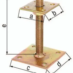 GAH Alberts I-Pfostenträger 70x70x100x100x150mm STA roh galvanisch,gelb verz - 218102 Highlight