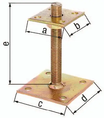 GAH Alberts I-Pfostenträger 70x70x100x100x150mm STA roh galvanisch,gelb verz - 218102 Highlight