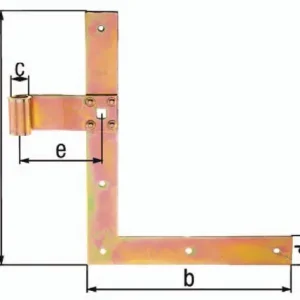GAH Alberts Fensterl.-Winkelb.L.250x200mm B.30mm S.3mm STA galv.gelb verz.L ger - 313319 Nur Für Kurze Zeit