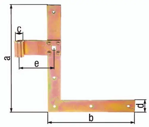 GAH Alberts Fensterl.-Winkelb.L.250x200mm B.30mm S.3mm STA galv.gelb verz.L ger - 313319 Nur Für Kurze Zeit