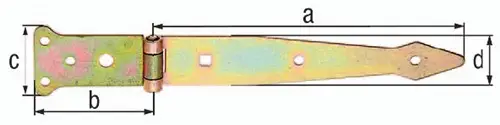 Top-Preis GAH Alberts Werfgehänge L.302x77mm B.48x35mm S.2,5mm STA galv. gelb verz. - 315191