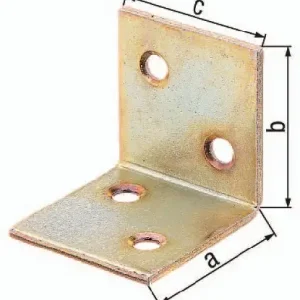 Neue Ware GAH Alberts Breitwinkel Maß a 60 mm Schenkel-L.60 mm galvanisiert gelb verzinkt gleichschenklig - 332709