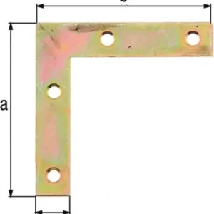 Top-Angebot GAH Alberts Möbelwinkel L.40 x 40 mm B.10 mm Stahl galvanisiert gelb verzinkt - 336851