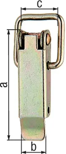 Nur Für Kurze Zeit GAH Alberts Kistenverschluss H.61 mm B.22 mm STA galv.gelb verz.f.Vorhangschl.max Ø 7 mm - 347963