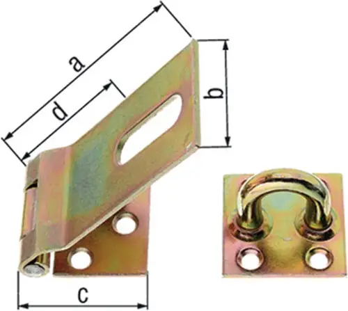 Finale Aktion GAH Alberts Sicherheits-Überfalle L.153x68mm B.50mm STA galv. gelb verz. - 348373