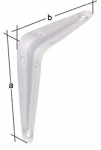 GAH Alberts Konsole L.250 mm H.300 mm Stahl weiß lackiert Tragfähigkeit 166 kg - 348694 Nur Für Kurze Zeit