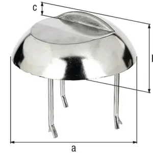 GAH Alberts Auflaufstütze Alu-Guss anschr.Betonanker 65mm - 410476 Highlight