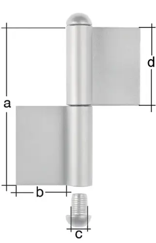 Garantierte Lieferung GAH Alberts Konstruktionsband Typ K04 2-tlg.z.Anschweißen EdelstahlRundkopf 160/50/14/80mm G - 414337
