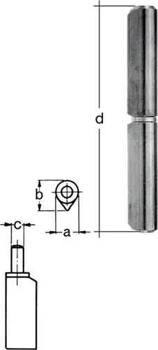 GAH Alberts Profilrolle Band-L.100 mm Stahl blank Stift-Ø 8 mm - 414870 Preiswert