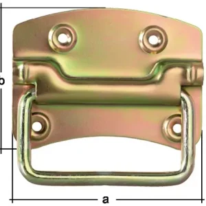 Wochenendangebot GAH Alberts Kistengriff H.74 mm B.80 mm STA galv. gelb verz. Anz. Löcher 4 - 347505