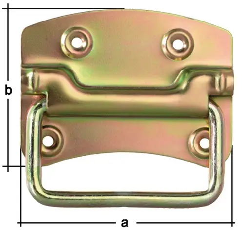 Wochenendangebot GAH Alberts Kistengriff H.74 mm B.80 mm STA galv. gelb verz. Anz. Löcher 4 - 347505