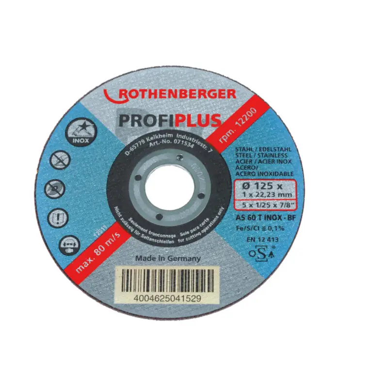 Sofort Bestellen ROTHENBERGER Trennscheibe INOX PROFI PLUS (115×1×22), 10 Stück - 071533D
