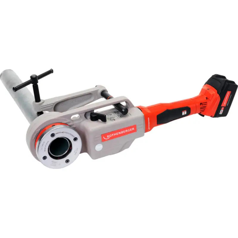 ROTHENBERGER SUPERTRONIC 2000 E Set, mit Gegenhalter, Akku Li-Power 18/4 (4Ah/18V), Ladegerät EU und BSPT R, 1/2"-3/4"-1"-1.1/4"-1.1/2"-2" - 1000003389 Sale