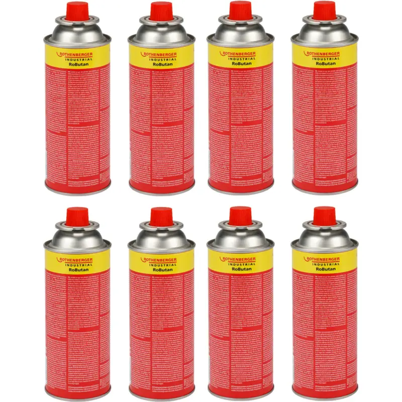 ROTHENBERGER Industrial RoButan Gaskartusche 220 g / 393 ml Bajonett MSF-1A Ventilgaskartusche 8 Stück - 1000003759 Rabatt