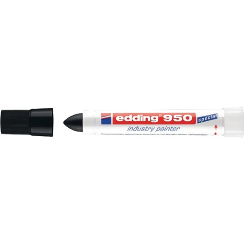 edding Industrie-Pastenmarker 950 schwarz Strich-B. 10 mm Rundspitze - 4-950001 Preisreduziert