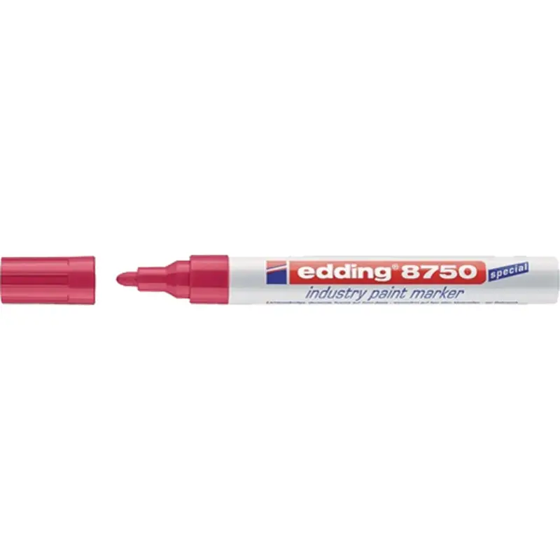 Begrenztes Angebot edding Industrie-Lackmarker 8750 rot Strich-B. 2-4 mm Rundspitze - 4-8750002