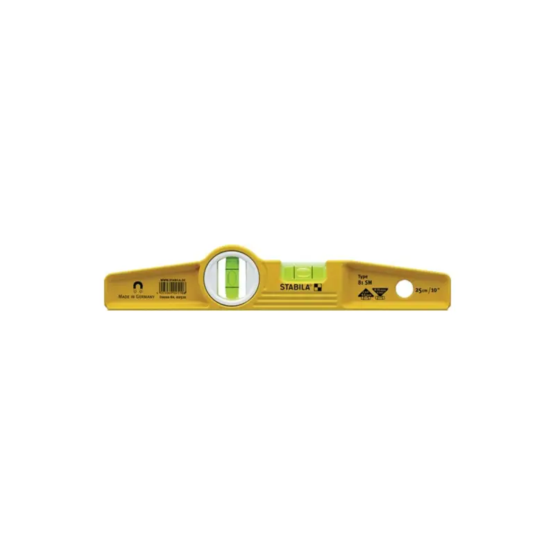 STABILA Torpedowasserwaage 81 SM 25cm Alu.gelb ± 0,5 mm/m o.Gürteltasche - 2510 Abverkauf