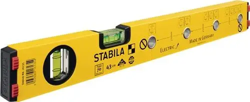 Preisreduziert STABILA Wasserwaage 70 Electric 120cm Alu.gelb ± 0,5mm/m - 16136