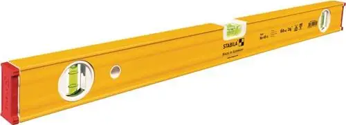 STABILA Wasserwaage 80 AS-2 100cm Alu.gelb ± 0,5 mm/m - 19172 Preisknaller