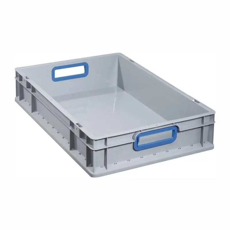 Allit Transportstapelbehälter offener Griff blau 600 x 400 x 120 mm - 456760 Abverkauf