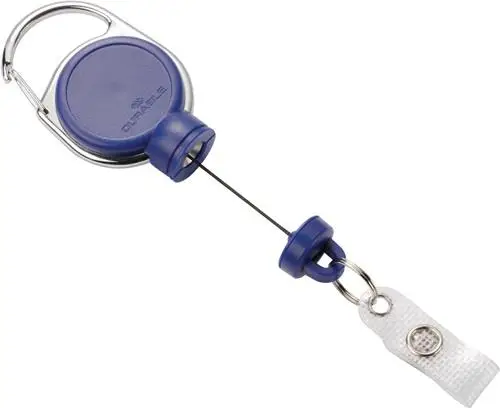 Durable Ausweishalter extra stark mit Druckknopfschlaufe blau - 832907 Saisonangebot