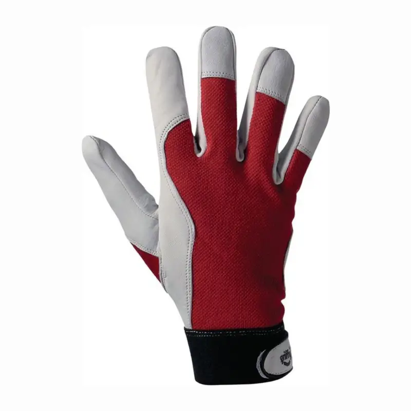 Neue Kollektion L+D 1 Paar Handschuhe Griffy rot / naturfarben Gr. 8 - 1706-8