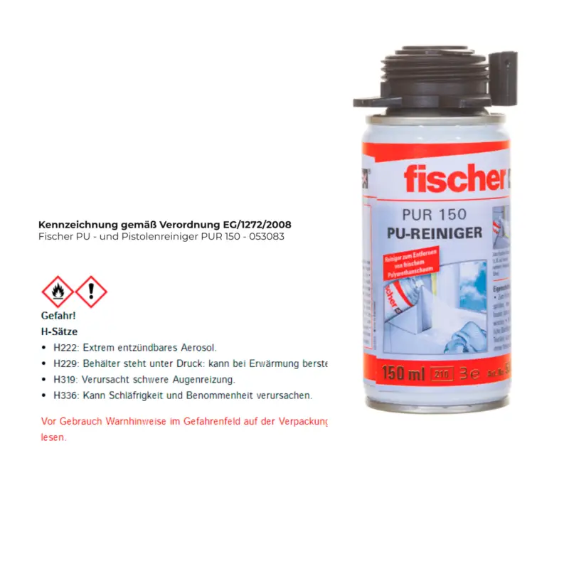Billig Fischer PU - und Pistolenreiniger PUR 150 - 053083