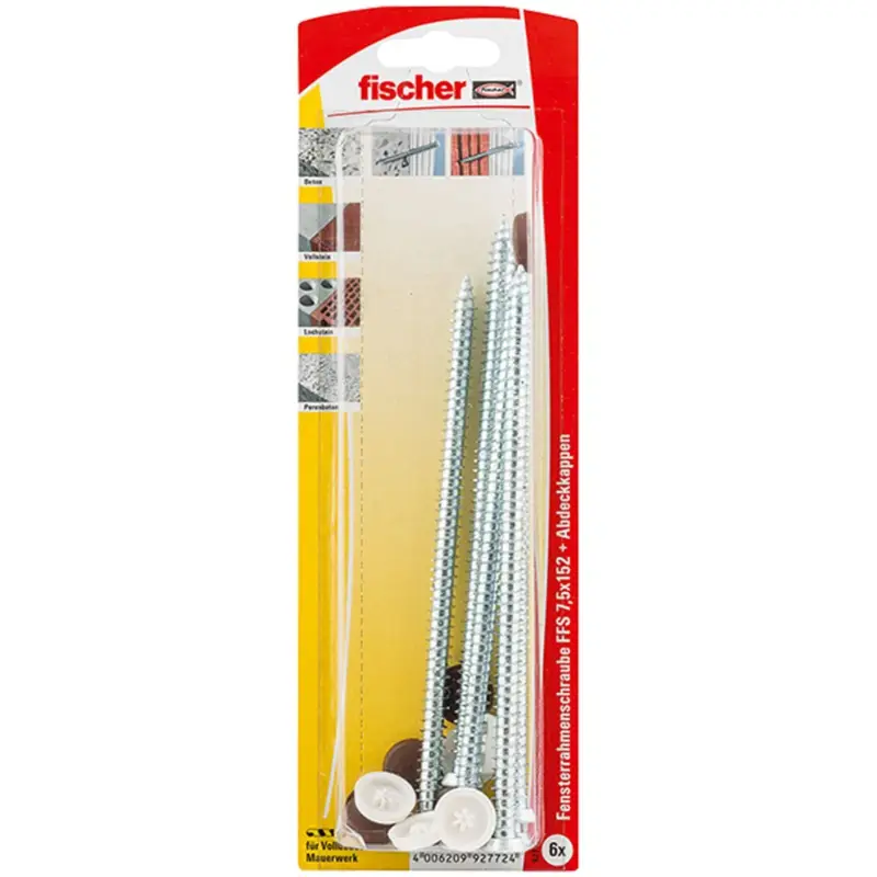 Fischer 6x Fensterrahmenschraube FFS 7,5x152 T30 - 92772 Aktuell