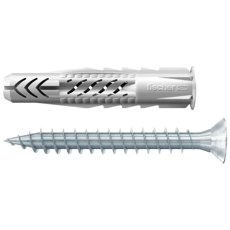 Fischer 25x Universaldübel UX 6 x 35 R S/20 mit Rand und Schraube - 94758 Neue Ware