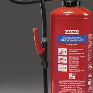 Markenware GLORIA Wasserfeuerlöscher WKL 6 PRO 6l Aufladegerät Brandkl.21 A m.Wandh - 8038410000