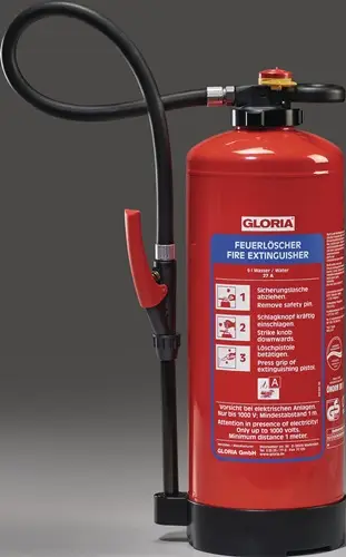 Markenware GLORIA Wasserfeuerlöscher WKL 6 PRO 6l Aufladegerät Brandkl.21 A m.Wandh - 8038410000