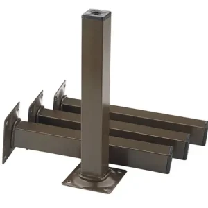 ELEMENT SYSTEM Möbelfuß schwarz RAL 9005 25 x 25 mm H.700 mm Platte - 11101-00056 Nur Für Kurze Zeit
