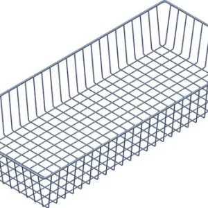 Schnäppchen ELEMENT SYSTEM Drahtkorb H.120mm B.800mm T.350mm weißalu.m.2 Trägern - 10705-00003