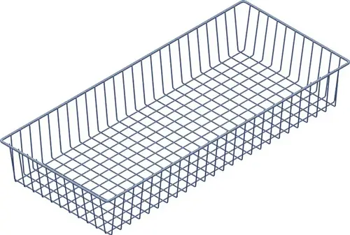 Schnäppchen ELEMENT SYSTEM Drahtkorb H.120mm B.800mm T.350mm weißalu.m.2 Trägern - 10705-00003