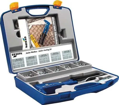 GESIPA Blindnietsortiment Junior-Nietbox 352-teilig - 1435459 Garantierte Lieferung