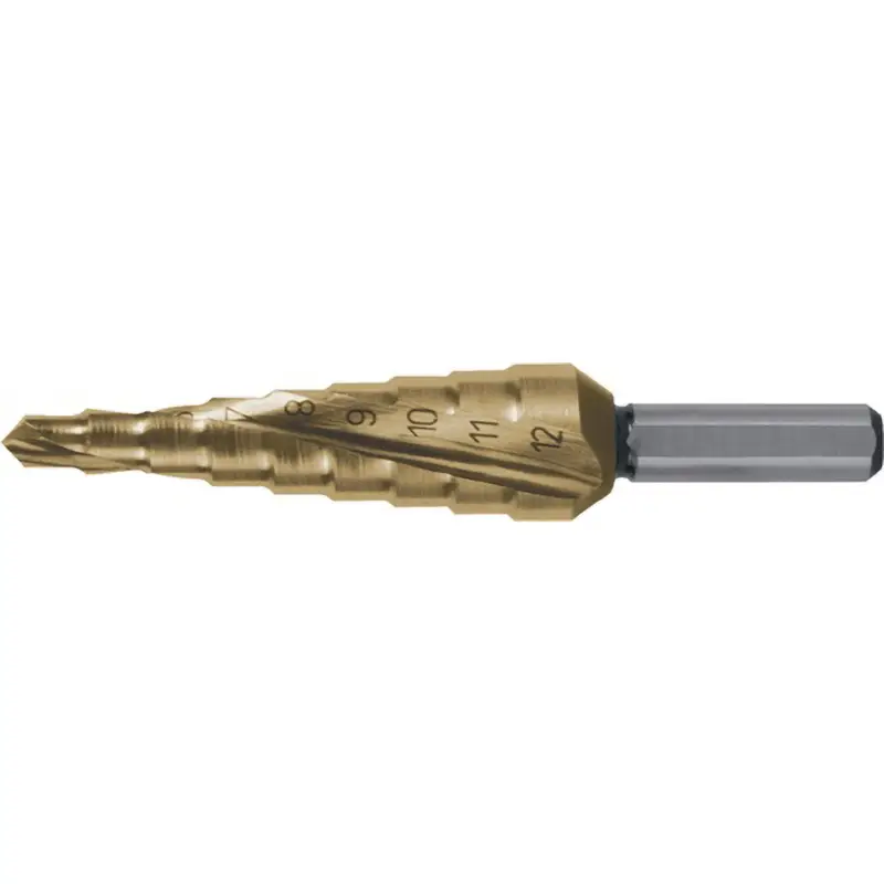 RUKO Stufenbohrer HSS-TiN spiralgenutet mit Kreuzanschliff Ø 4 - 12 mm - 101050-9T Jetzt Bestellen