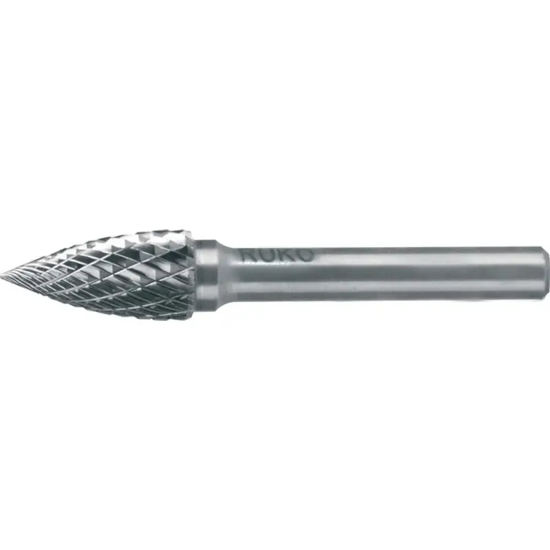 RUKO Hartmetall-Frässtift SPG Ø 10 mm Kopflänge 20 mm Schaft-Ø 6 mm blank Verzahnung KVZ 4 - 116027 Solange Der Vorrat Reicht