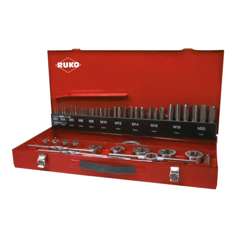 RUKO 54-teiliger Gewindeschneidwerkzeug-Satz HSSE-Co 5 in Industriekassette - 245040E Angebot