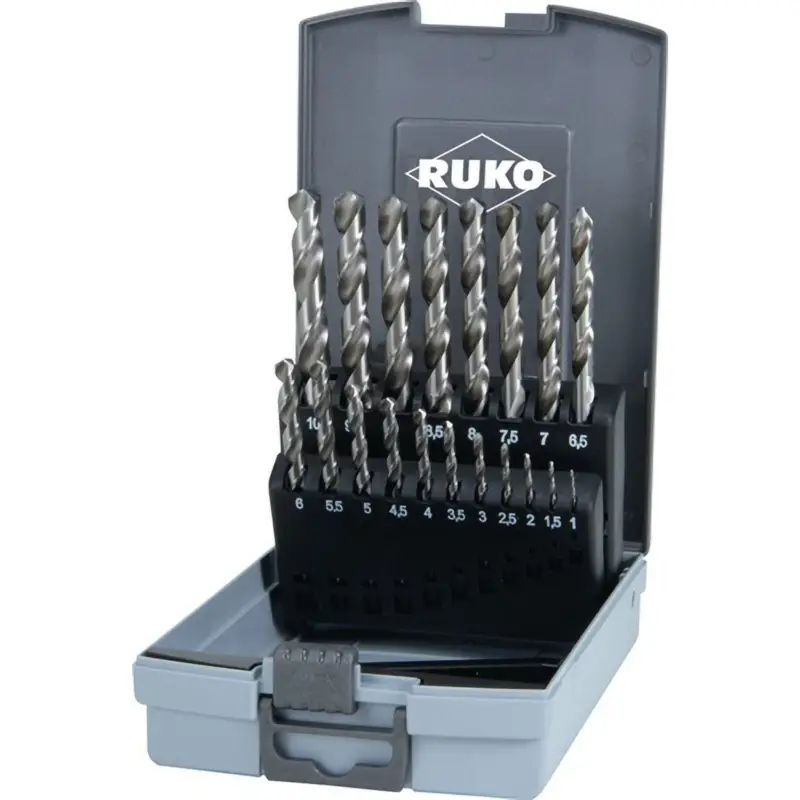 Nur Für Kurze Zeit RUKO Spiralbohrersatz HSS-G DIN 338 Typ N 19tlg. Ø 1 - 10 mm in Kunststoffkassette - 214214RO