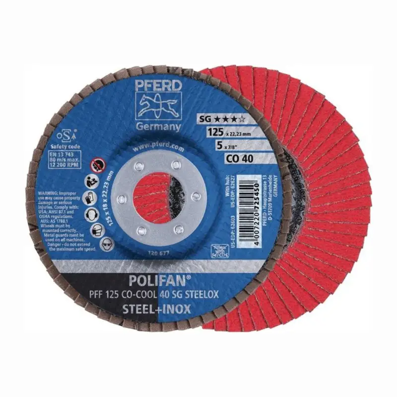 Top-Preis PFERD Fächerscheibe POLIFAN CO-COOL SG STEELOX Ø 125 mm Körnung 40 flach - 67660425