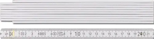 BMI Gliedermaßstab 9072 L.2m B.16mm mm/cm EG III Buche weiß - 976907200 Kracherpreis