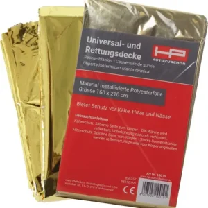 Rettungsdecke DIN 13164 L2100xB1600xH0,2ca.mm Faltmaß ca.144x80x20mm - 10019 Preisknaller